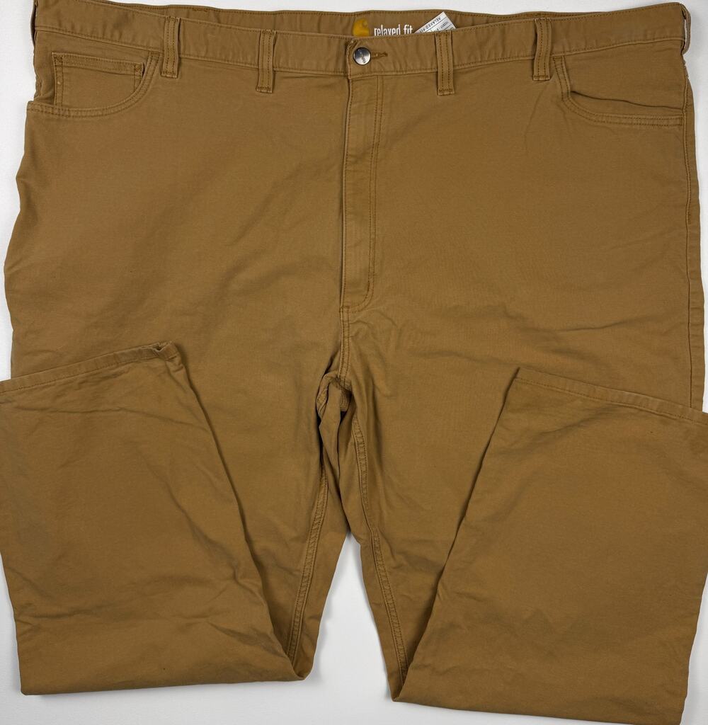 Carhartt Relaxed Fit Mens 54x32 Brown Work Pants Carpenter Utility Duck